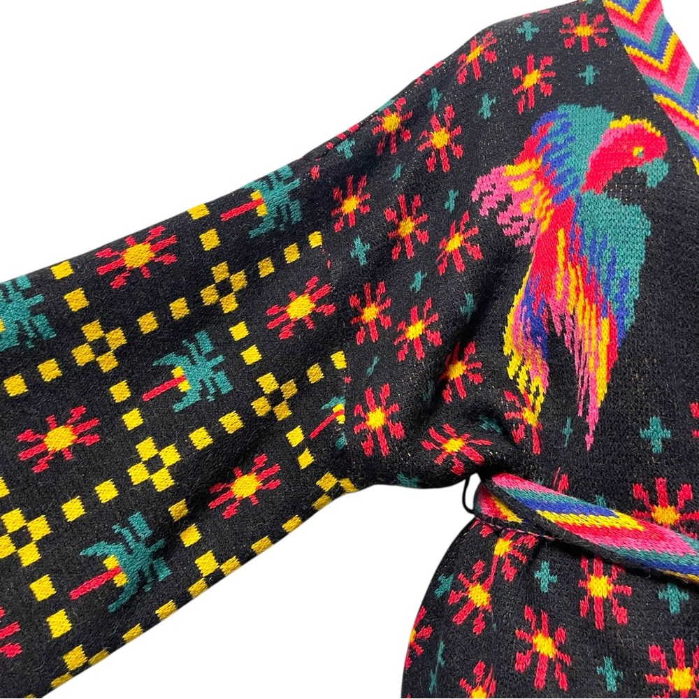 NWT FARM RIO Black Macaw Night Kimono Sweater Cardigan L - Picture 4 of 10